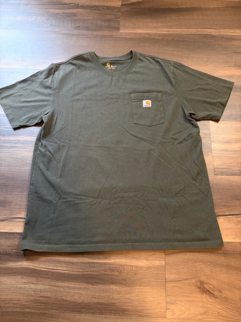Carhartt Olive Short Sleeve Pocket Tee Mens Size XL *Flawed*